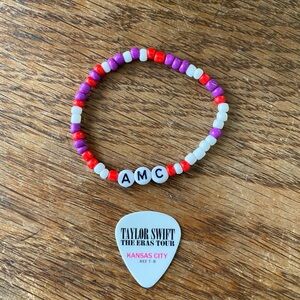 Taylor Swift the Eras Tour Guitar Pick and AMC Bracelet KANSAS CITY